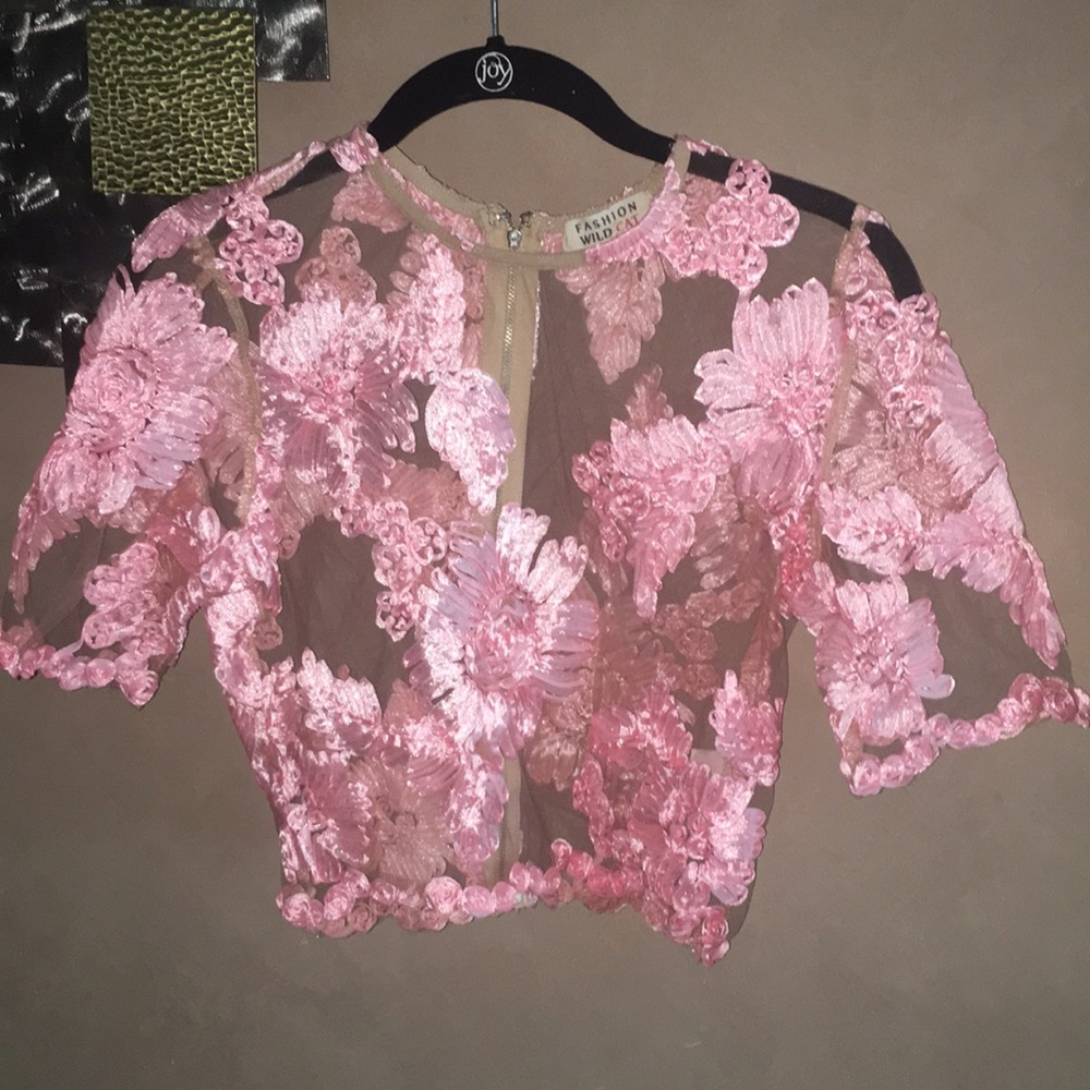 Beautiful floral sheer top